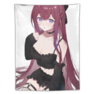 Imagem de LIEGBMEU Tapeçaria Sexy Hot Anime Girl 152.4 cmx203.2 cm Wall Quilt Art Whimsical Tapestry DecorationAF173