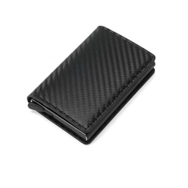 Imagem de Carteira Slim Porta Cartões Antifurto com teconologia RFID| Couro Sintético Premium com Ejeção Automática | Protege cartoões contra Pagamento por Aproximação