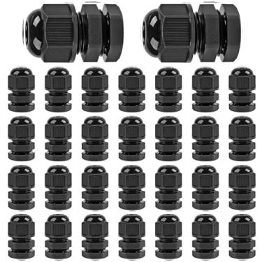 Imagem de Aandxmok Pacote com 10 prensa-cabos de nylon preto, rosca NPT 1/5.1 cm, feito de material PA66, alta resistência ao desgaste e resistência química (preto, NPT 1/10.2 cm (30 peças))