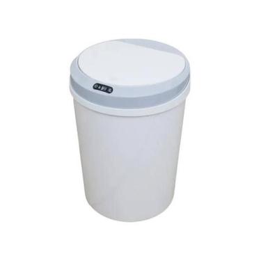 Imagem de Lixeira Inteligente Touch Branca Automática Redonda 12 Lts - TOP RIO