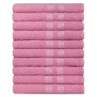 Imagem de Kit 10 Toalhas de Banho Pet Shop 100% Algodão Enxuta Caricinha (Rosa)