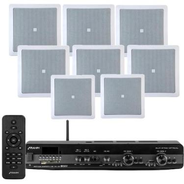 Imagem de Amplificador Frahm Slim 2700 Optical + 08 Caixas Jbl 25w de Qualidade 
