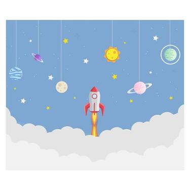 Imagem de Papel de Parede Adesivo Infantil Foguete Quarto Menino - 729pcm - Allo