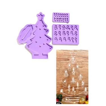 Imagem de R578 Molde de silicone árvore de natal resina decorar - confeitaria do