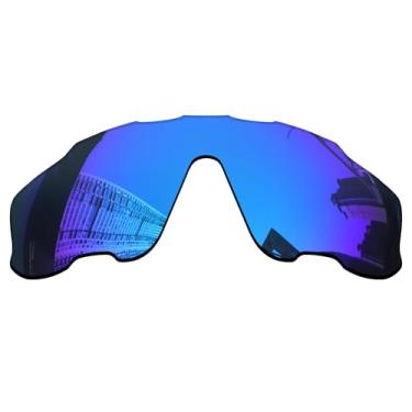 Imagem de Acefrog Lentes de reposição polarizadas de 1,5 mm para óculos de sol Oakley Jaw-breaker OO9290, material atualizado, resistente a impactos - espelhado polarizado azul gelo - 1,5 mm