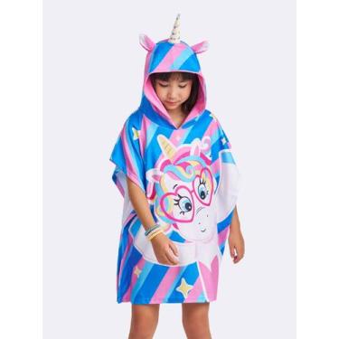Imagem de Roupão Unicórnio Magic Stickers - Veggi, Azul, 10, Meninas