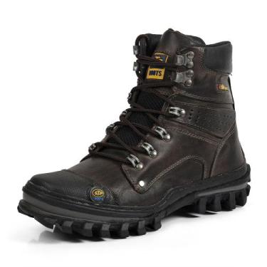 Imagem de Bota Adventure Couro Legítimo Látego Bico Diamante Trekking Stop Boots