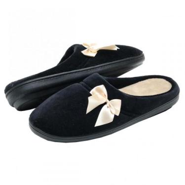 Imagem de Pantufa Elegance Anatômica em Plush com Pelúcia - Preto - 37/38 - Puff
