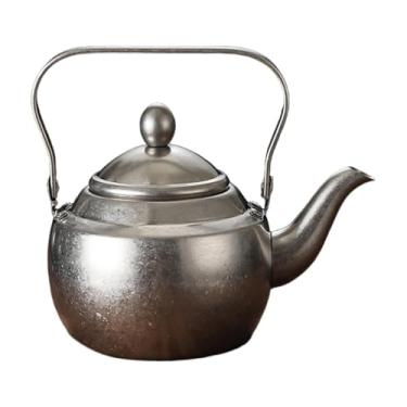 Imagem de IEUDNS Bule de aço inoxidável, chaleira, chaleira espessada com alça, caldeira de água com filtro para cozinhar, cozinha, uso doméstico, hotel, 1.5l