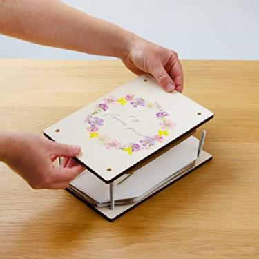 Imagem de Talking Tables Kit de prensa de flores de madeira para materiais de arte e artesanato ou decorações de cartão | Preserve uma memória especial | Presentes criativos para ela, crianças e adultos
