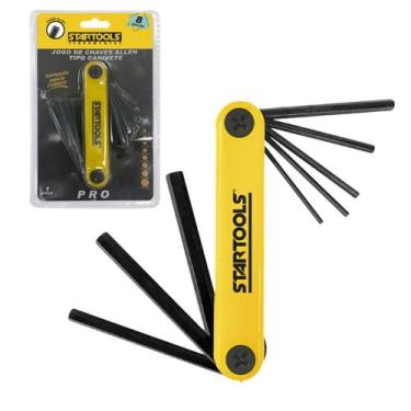 Imagem de Jogo de chave allen com 8 pontas tipo canivete pro - STARTOOLS