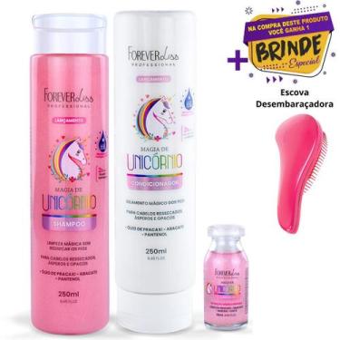 Imagem de Kit Shampoo, Condicionador e Ampola Magia de Unicórnio Forever Liss