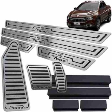 Imagem de Pedaleira Auto Soleira Descanso Preto Fiat Toro 2016 2021