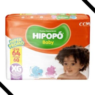 Imagem de Fraldas Descartáveis Infantil Hipopó Baby Pacotão Hiper P M G XG XXG, 