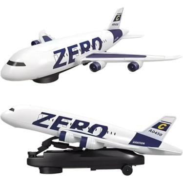 Imagem de Modelo de Avião Zero Aviation A0480, Miniatura Decorativa em Escala, Branco e Azul Marinho, Colecionável
