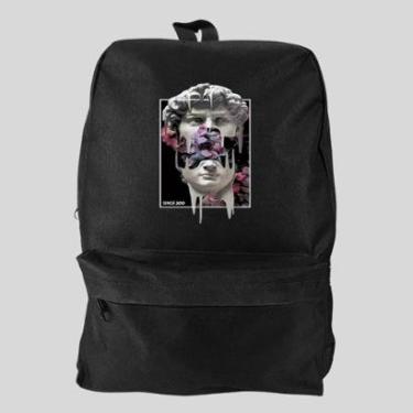 Imagem de Mochila Bolsa Masculina Basica Escolar Pega a Visão Estampado Estatua Floral-Masculino