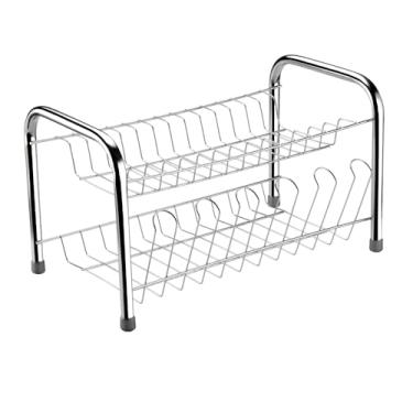 Imagem de Escorredor 13 Pratos Cromado com Suporte para Copos Arthi