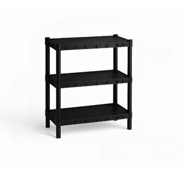 Imagem de Estante com 3,4,5 Prateleira Organizadora de Plástico Modular Multiuso para Cozinha e Quarto (3 Prateleiras)