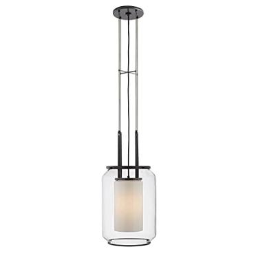 Imagem de YQSLQZZ Luminária pendente decorativa de cabeceira, lustre de vidro de fazenda industrial, restaurante cozinha ilha luzes de teto suspensas, altura ajustável