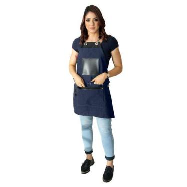 Imagem de Avental feminino bartender churrasco coquetel bar jeans - Lady-Iv