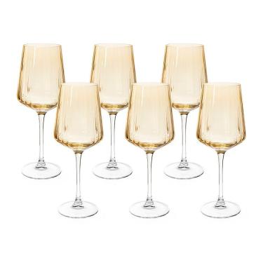 Imagem de Jogo De Taças Copa E Cia 6 Peças Lustro âmbar - Vinho Água 560ml