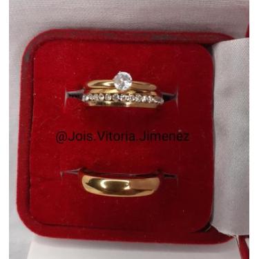 Imagem de Par de Aliança - Flor de Lotus