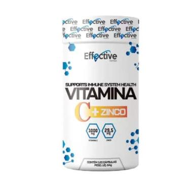 Imagem de Vitamina c+zinco - EFFECTIVE NUTRITION, Branco, 84 Gramas