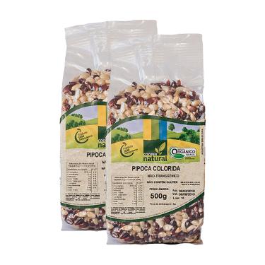 Imagem de Kit 2X: Milho de Pipoca Colorida Orgânico Coopernatural 500g