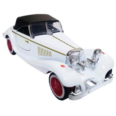 Imagem de Carrinho De Ferro Mercedes 500k Miniatura Vintage Coleção 1/32 Clássicos (Branco)