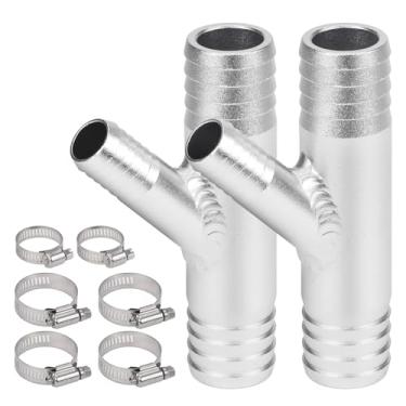 Imagem de CNSPEED Um par de aquecedor de cabine com encaixe em Y, aquecedor de mangueira de 2,5 cm a 5/8 feito de alumínio, compatível com UTV CAN AM RZR SXS Polaris Yamaha Honda