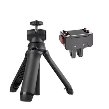 Imagem de EBTOOLS Tripé De Mesa Para Câmera, Cabeça Esférica De 360°, Com Suporte Magnético Para Câmera, 4 Seções Extensíveis, Parafuso 1/4", Interface Sapata Fria, Para Osmo Action 5 Pro 4 3