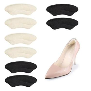 Imagem de Almofadas de salto para sapatos, alças de calcanhar para sapatos masculinos femininos, forros para salto alto, inserções de almofada antiderrapantes, enchimento aprimorado para ajuste e conforto do