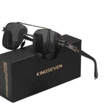 Imagem de Óculos de sol masculino polarizado uv400 quadrados - Kingseven