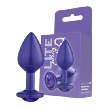 Imagem de Plug Anal Com Glitter E Pedra Tamanho M Plug Dilatação Conforto Dominação 272