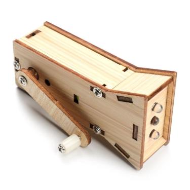 Imagem de Kit de experimentos científicos STEM, lanterna de manivela de madeira