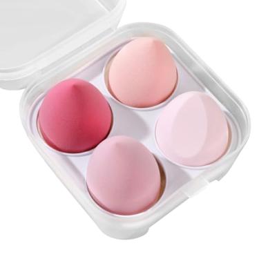 Imagem de Conjunto de esponja de maquiagem, 4 peças, liquidificador de beleza, macio e reutilizável, cosmético de beleza para rosto, base, líquido