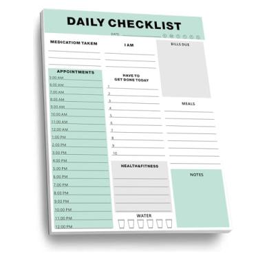 Imagem de Agenda TDAH para mulheres adultas, ferramentas de TDAH para adultos com 52 folhas destacáveis, bloco de notas diário para fazer na lista/agenda neurodivergente (21 x 29 cm, verde)