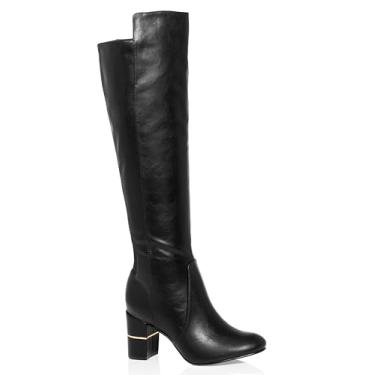 Imagem de City Chic Botas de joelho femininas - Ari, Preto, 12 Wide