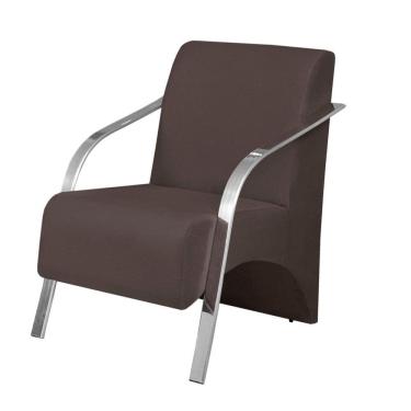 Imagem de Poltrona Vênus 1 Lugar Braço Alumínio D Salla Marrom