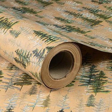 Imagem de Christmas Wrapping Paper, Jumbo Roll Kraft Paper - Christmas Tree Design for Holiday Gift Wrap - 30 Inches x 100 Feet