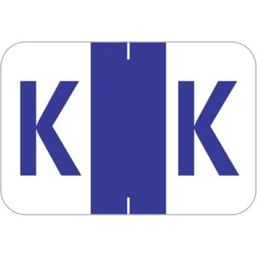 Imagem de 240 peças de etiquetas de pasta de arquivos, alfabeto, guias de índice de código de cores alfabéticas compatíveis com Smead 2,5 cm x 1-1/5.1 cm Barkley/Sycom FABKM - Adesivos Alpha compatíveis com a