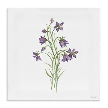 Imagem de Stupell Industries Arte de parede em tela botânica Soft Bluebells, design de Cindy Jacobs, 17 x 17