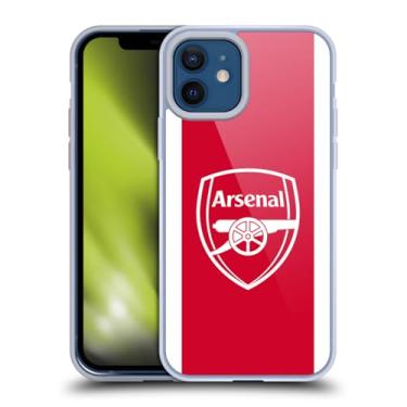 Imagem de Head Case Designs Capa de gel oficialmente licenciada pelo Arsenal FC Home 2025/26 [proteção de grau militar] compatível com Apple iPhone 12/iPhone 12 Pro e compatível com MagSafe