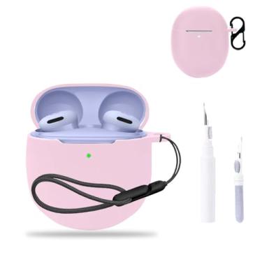 Imagem de NOUKAJU Capa para Google Pixel Buds 2a, capa protetora para fone de ouvido (com mosquetão + cordão + caneta de limpeza) à prova de quedas, arranhões, à prova de choque, capa para Google Pixel Buds 2a