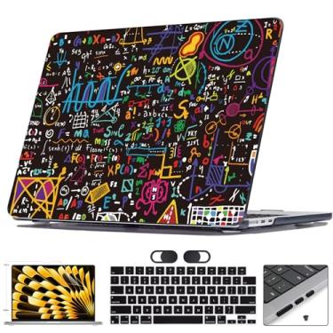 Imagem de Seanai Capa compatível com MacBook Air de 13,6 polegadas 2025 2024-2022 modelo A2681 A3113 A3240 M4 M3 M2 Chip, capa rígida de plástico com padrão impresso para Mac M4 Air 13,6 Touch ID, matemática