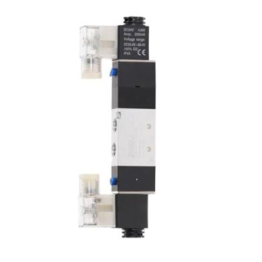 Imagem de 1 peça 4V230-08C 5 vias 3 posições 1/10.2 cm válvula solenoide pneumática DC12V DC24V CA 110V AC220V (DC 24V)