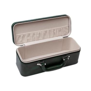 Imagem de UGPLM Caixa organizadora de joias multifuncional e moderna em couro PU para mulheres, ideal para exibir pulseiras em lojas de varejo, Verde