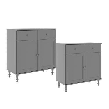 Imagem de Aparador Buffet Ditália 2 Gavetas 2 Portas 2 Unidades R-629 Preto