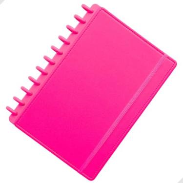 Imagem de Caderno Inteligente 11 Discos, Papelaria Fofa Divertida Criativa, Reutilizável para Estudos, Escola, Organização e Anotações, Material Escolar Criativo Volta as Aulas (Rosa Pink)