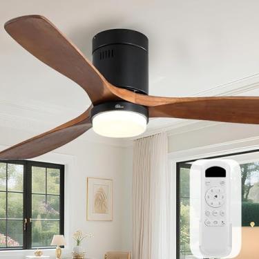 Imagem de Sofucor Ventiladores de teto com luzes Ventilador de teto com montagem embutida de 52 p...